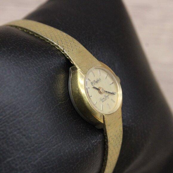 Vintage Dufonte Lucien Piccard Watch Womens Gold Tone Stainless Steel Rare 60's - Picture 4 of 10